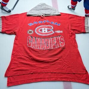 Vintage 1994 Chalk Line Montreal Canadians NHL Hockey Hooded T-Shirt Men’s XL